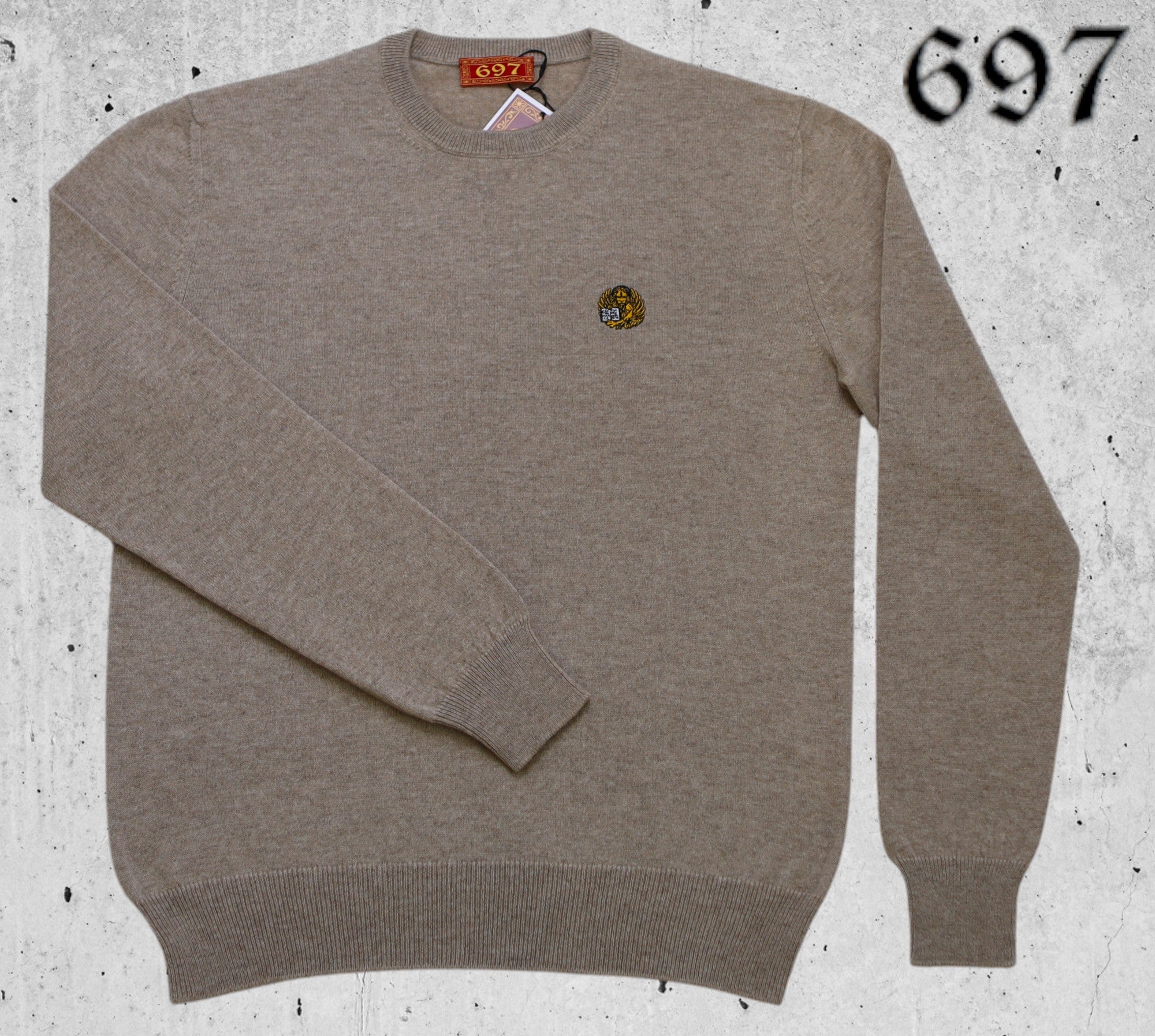 Maglione girocollo in puro cashmere