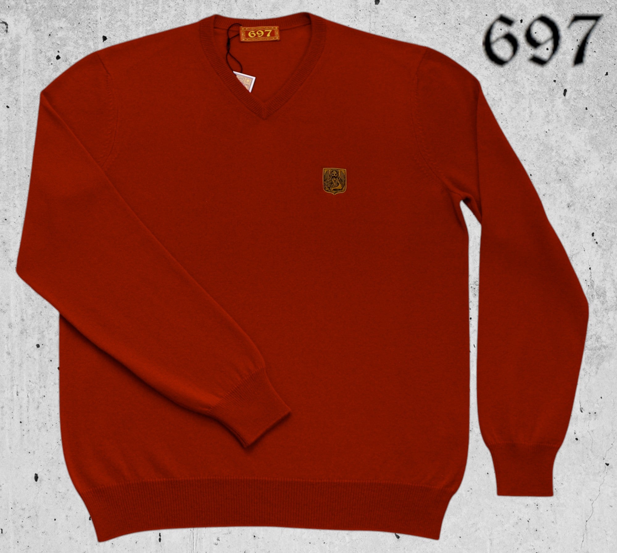Maglione scollo V in puro cashmere