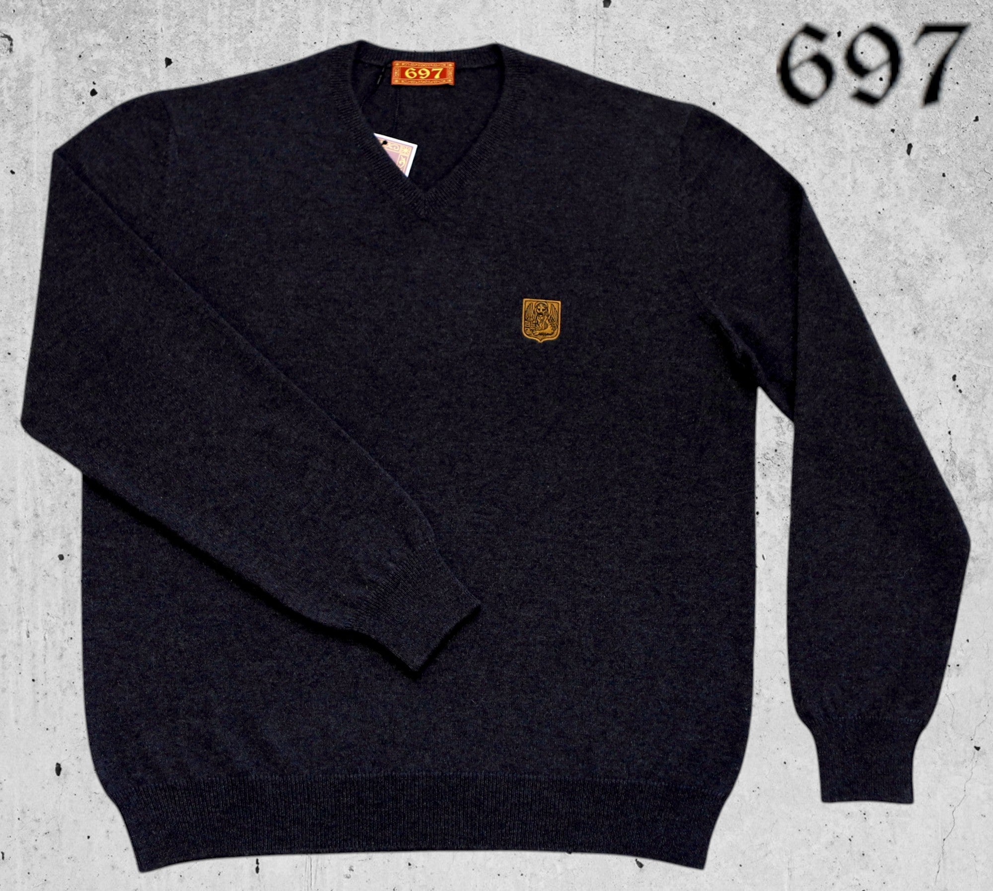 Maglione scollo V in puro cashmere