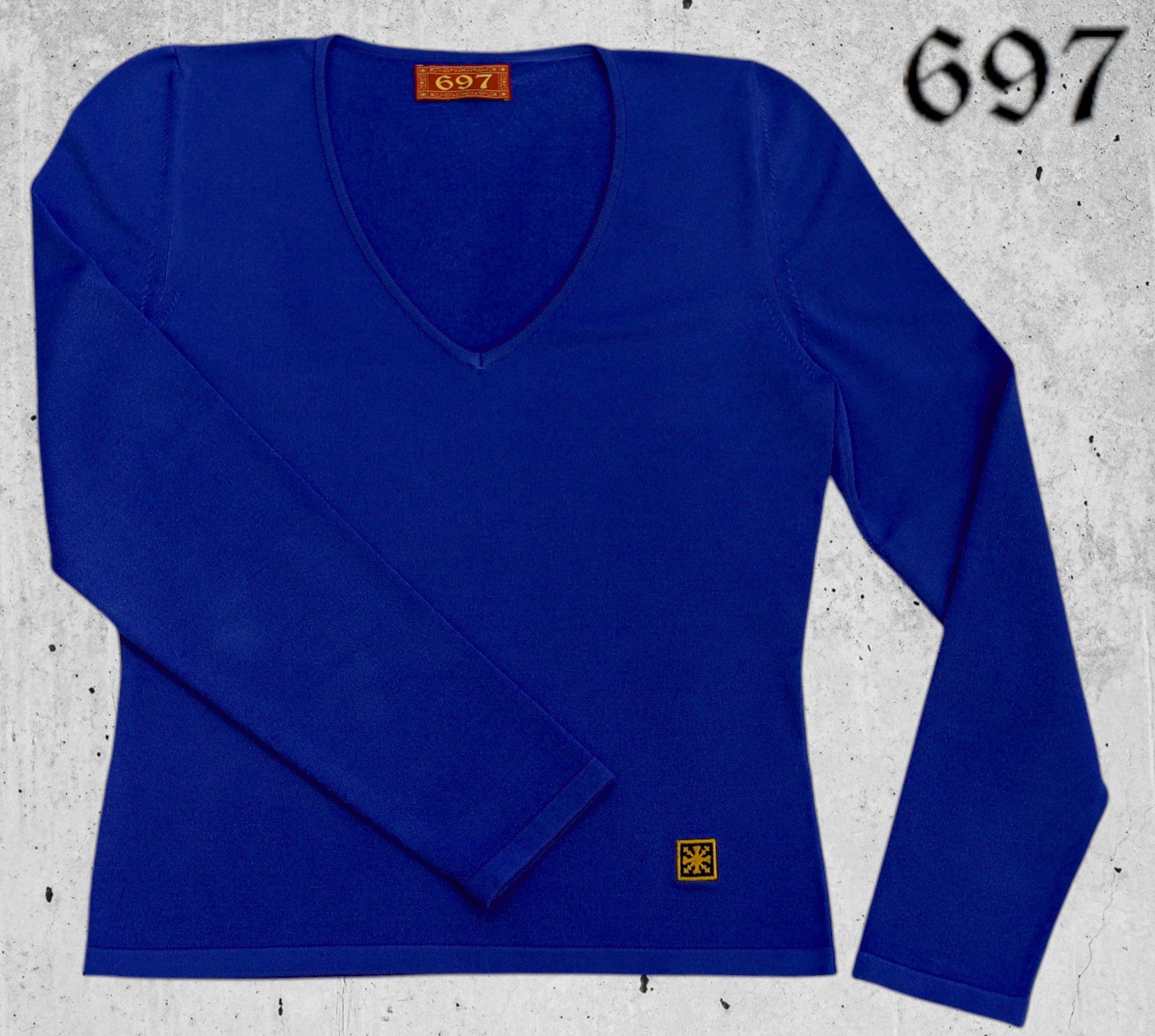 Maglia con scollo V in viscosa elasticizzata