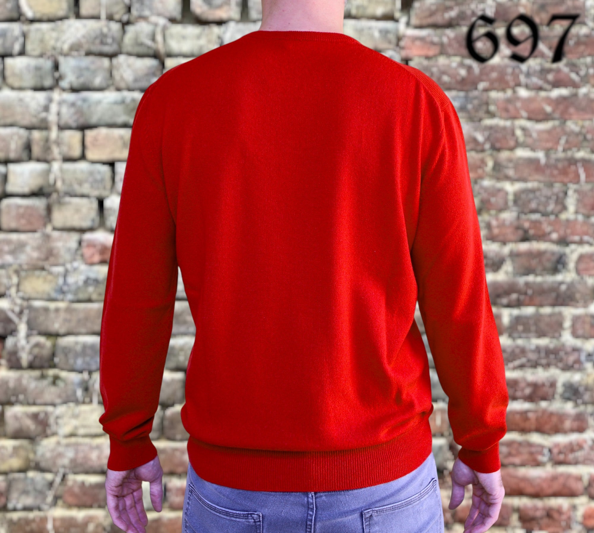 Maglione scollo V in puro cashmere