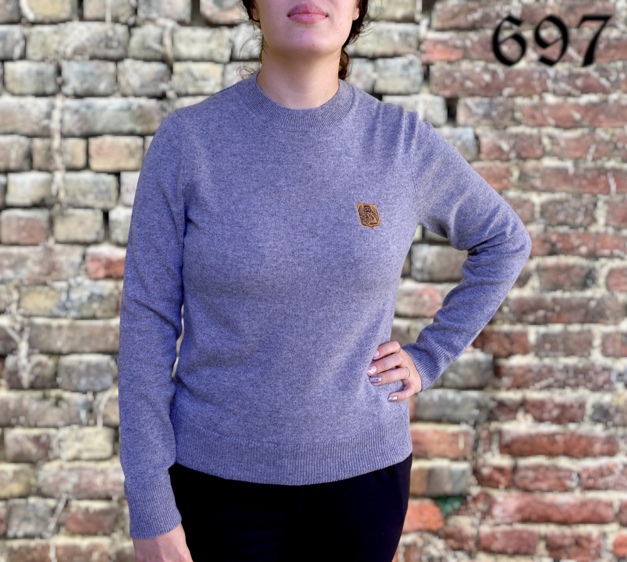 Maglione girocollo in puro cashmere donna