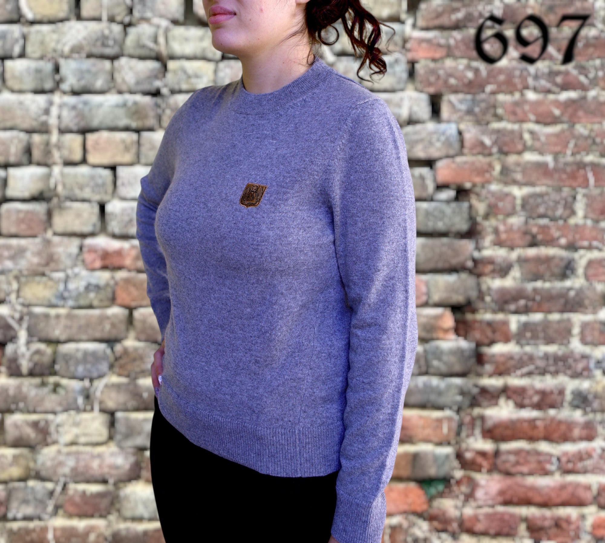 Maglione girocollo in puro cashmere donna