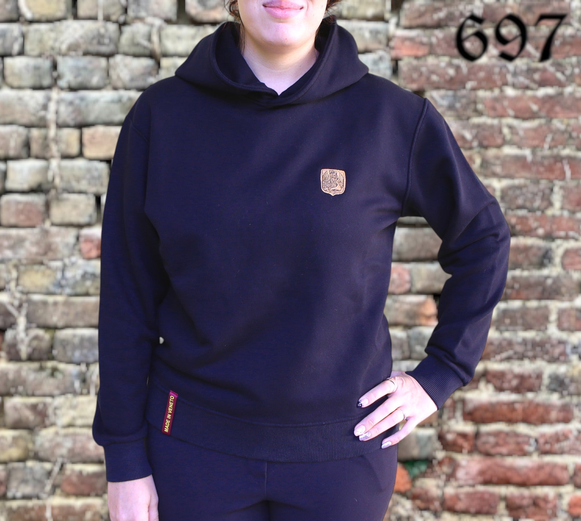 Felpa con cappuccio leone San Marco