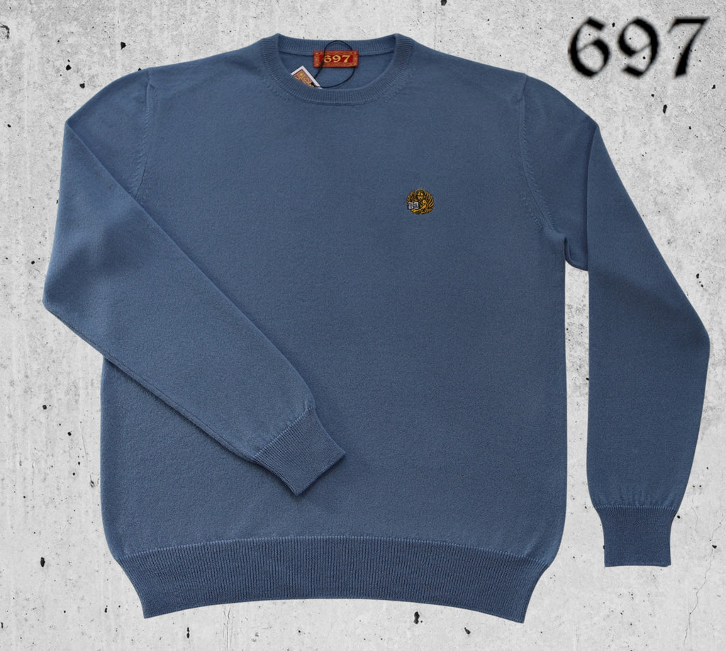 Maglione girocollo in puro cashmere