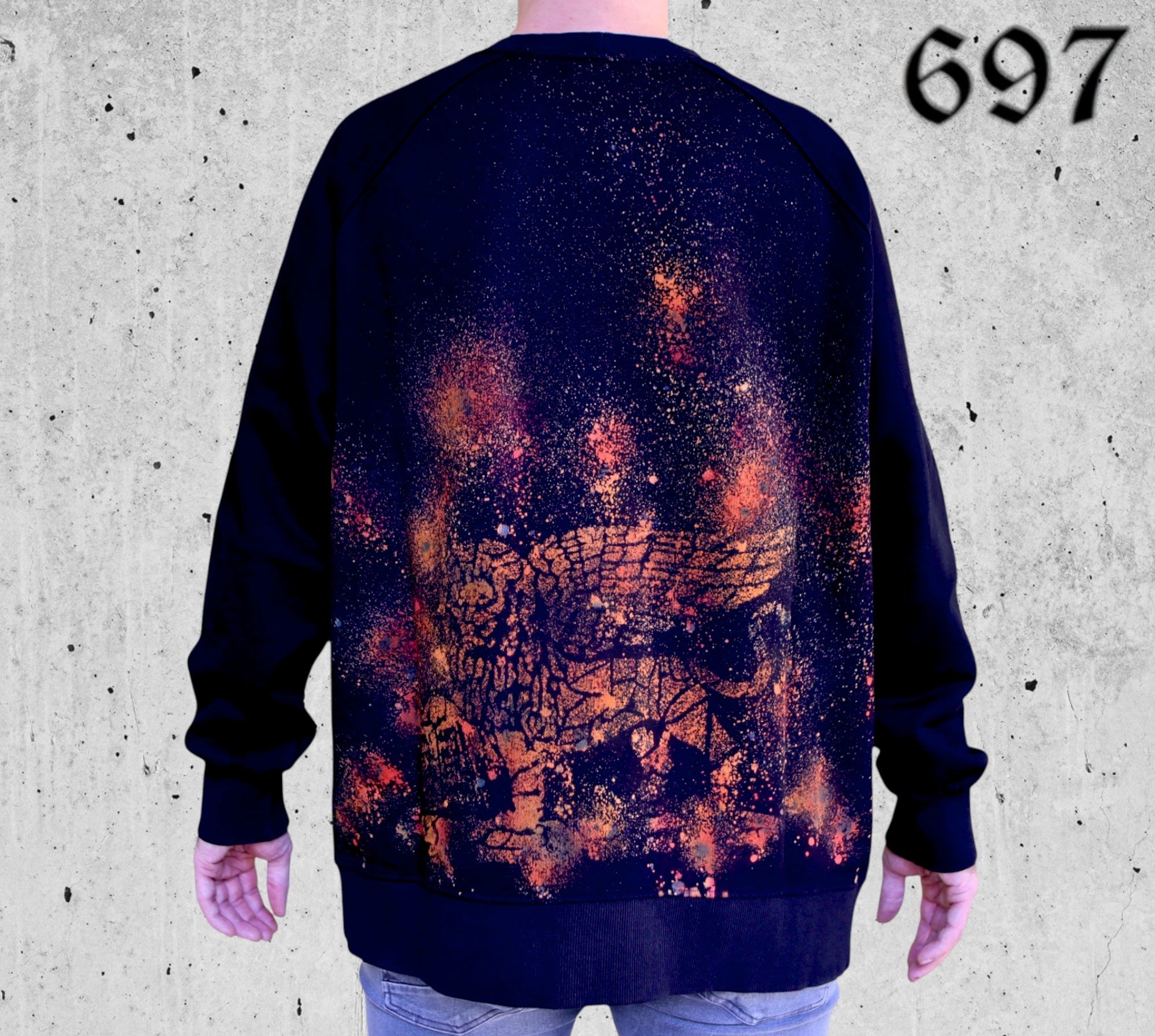 Felpa Girocollo con Leone Street Art