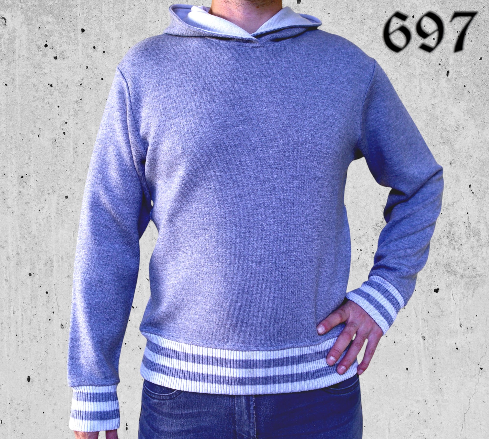 Maglione Hoodie College con Leone in Moeca