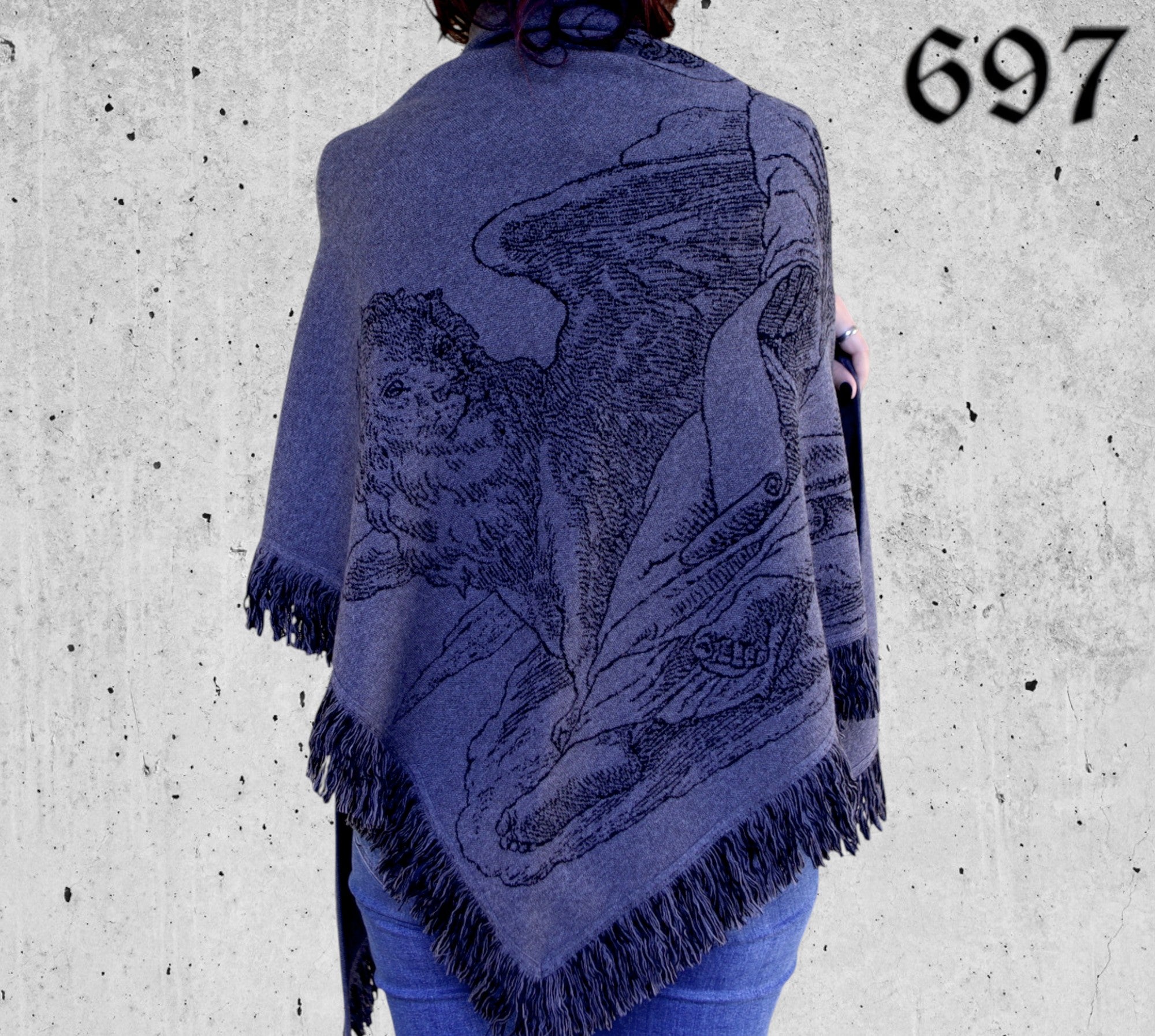 Scialle in Lana con Frange San Marco Evangelista