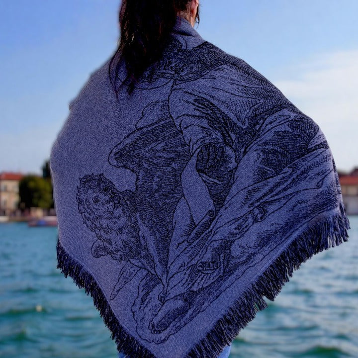 Scialle in Lana con Frange San Marco Evangelista