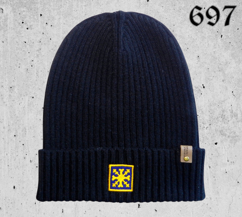 Berretto in Puro Cashmere a Coste Regolare